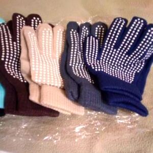 Chil-Youth gloves with grip. Pack of 9. Multi color. Fits XS-MED or Ages 6-11